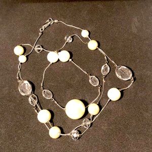 Beautiful Long Silver Strand with Accent Beads